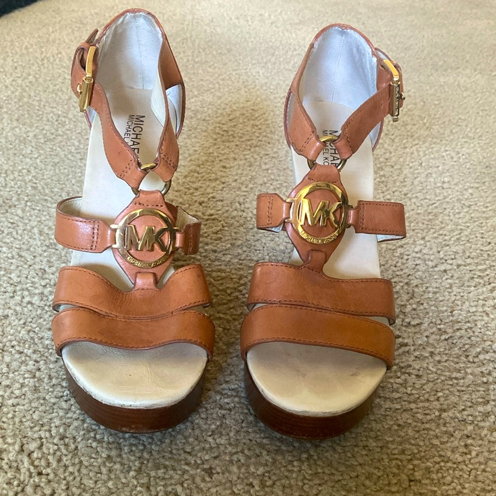 MICHAEL Michael Kors Tan Wedge Sandals